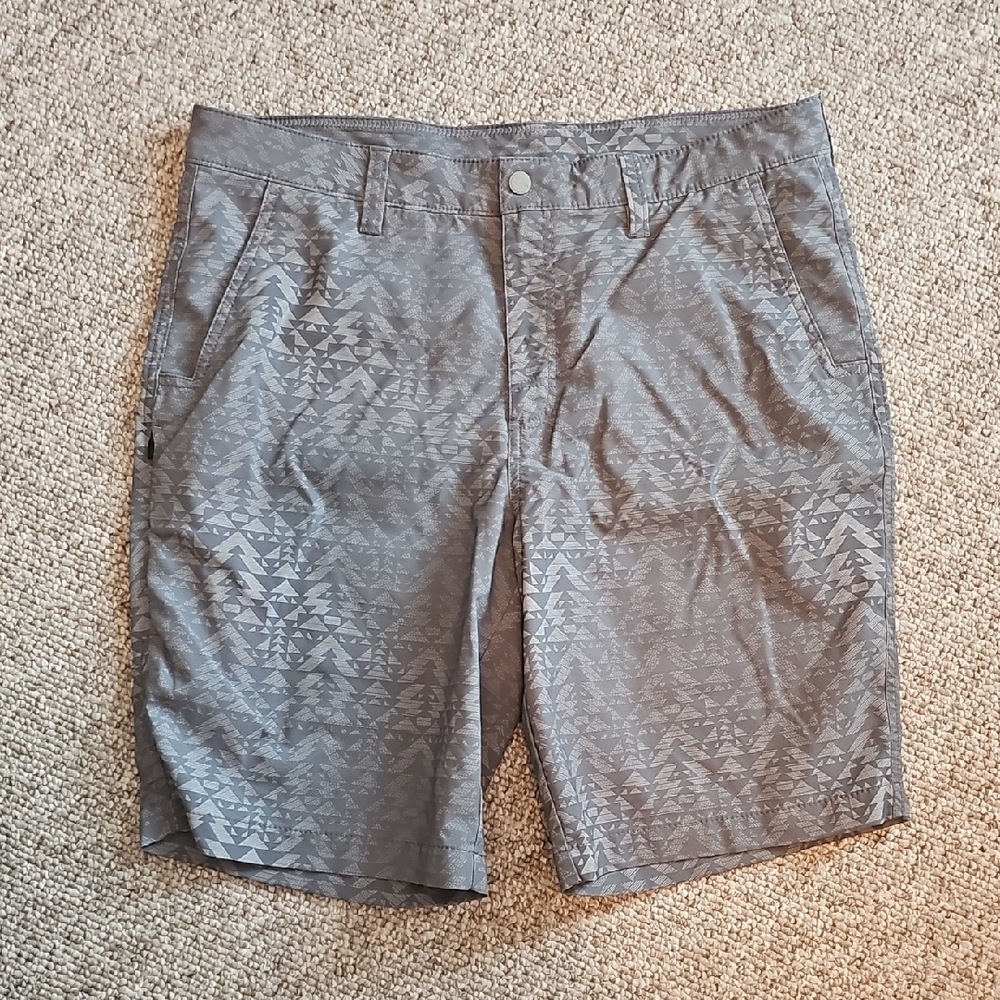 Alpine Design Gray Patterned Men's Shorts Size 36